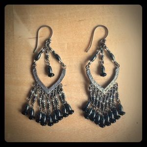 Silpada Chandelier Hematite Fringe Earrings